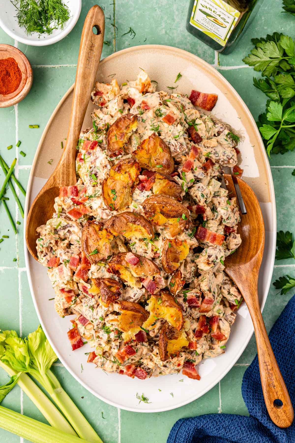 Crispy Smashed Potato Salad (TikTok Recipe)