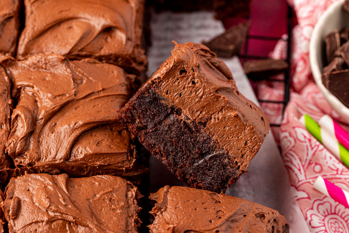Chocolate Frosted Fudge Brownies