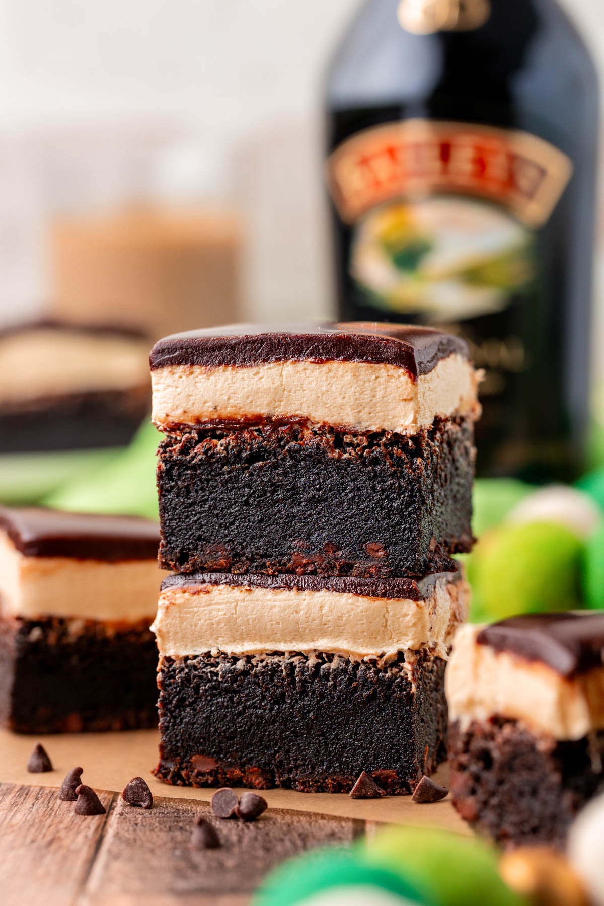 Irish Cream Frosted Brownies